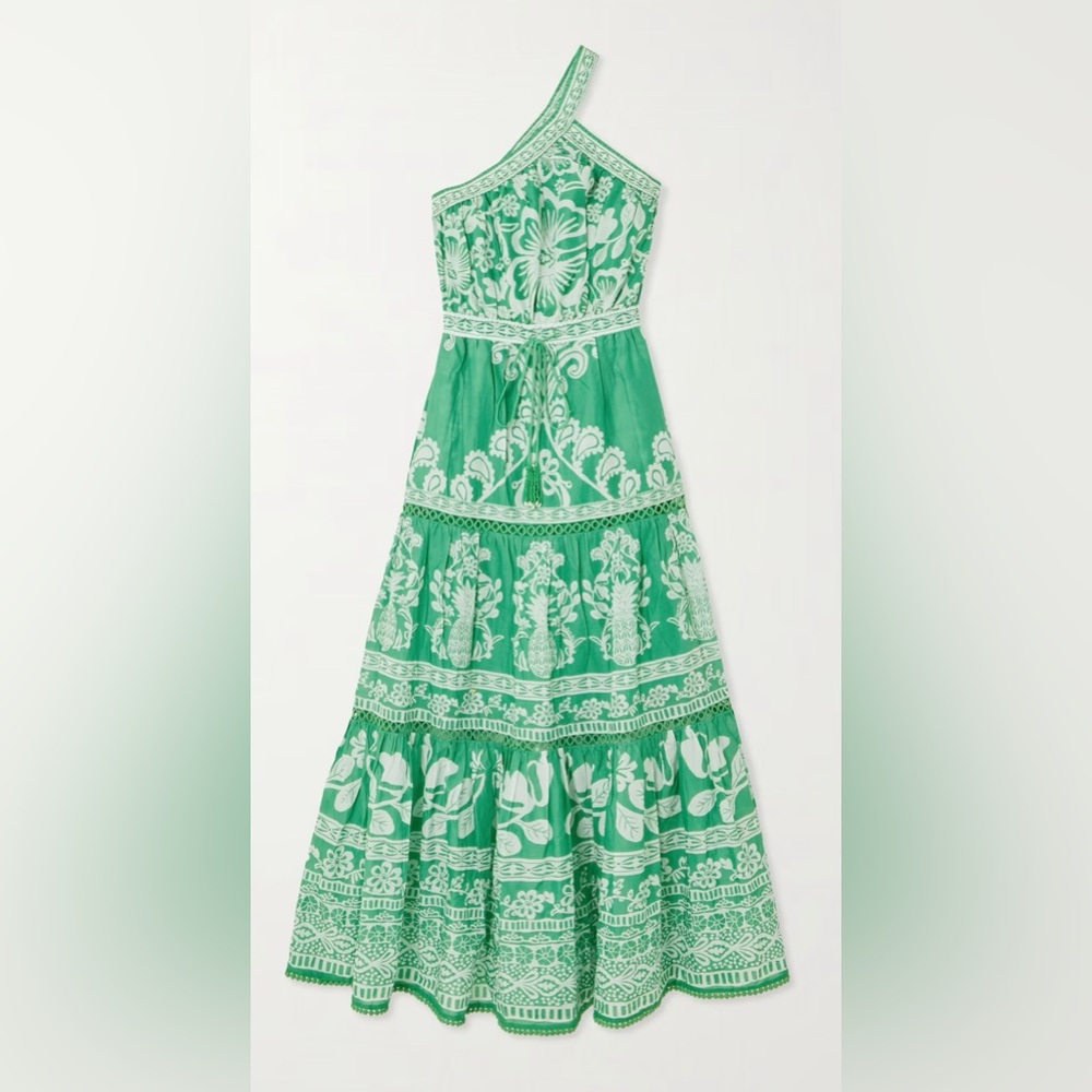 NWT Farm Rio Sweet Garden One-Shoulder Maxi Dress.